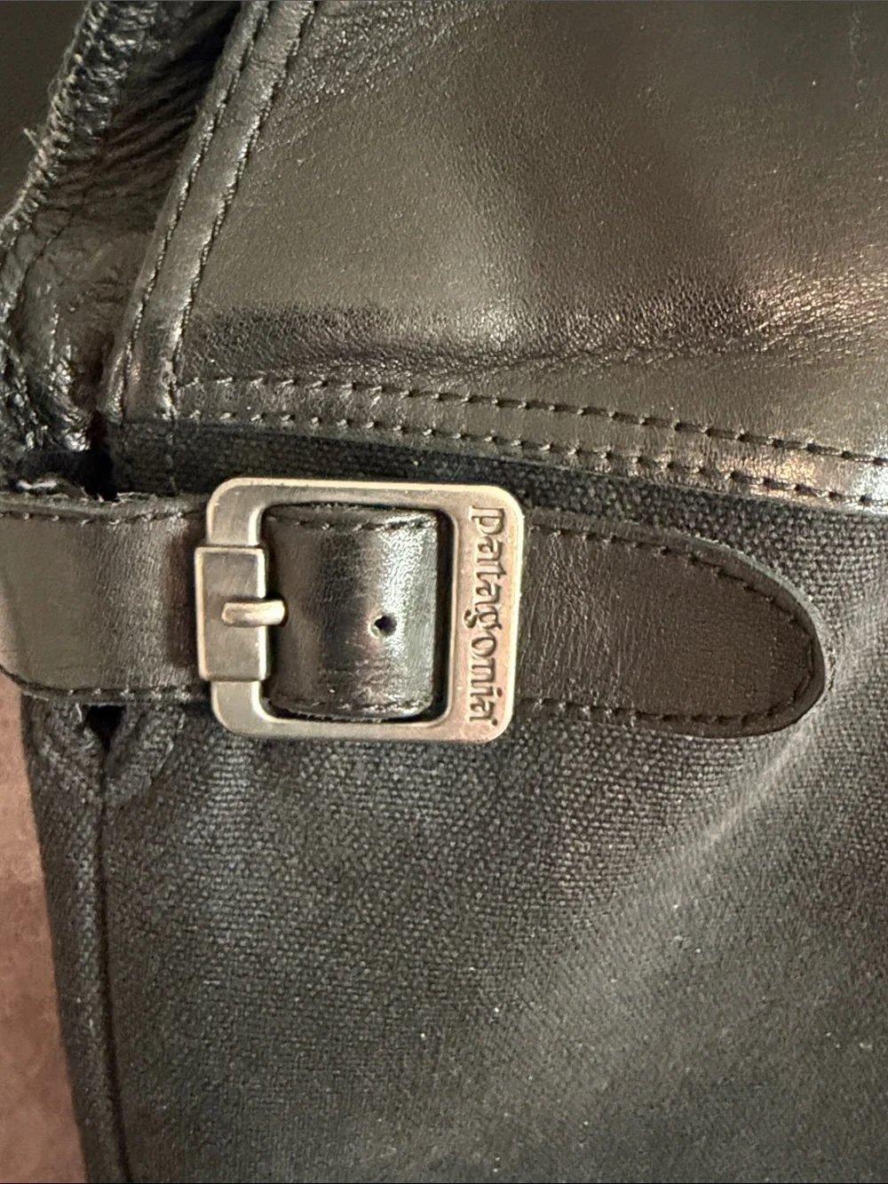 Patagonia Black Over-the-Knee Buckle Riding Boots